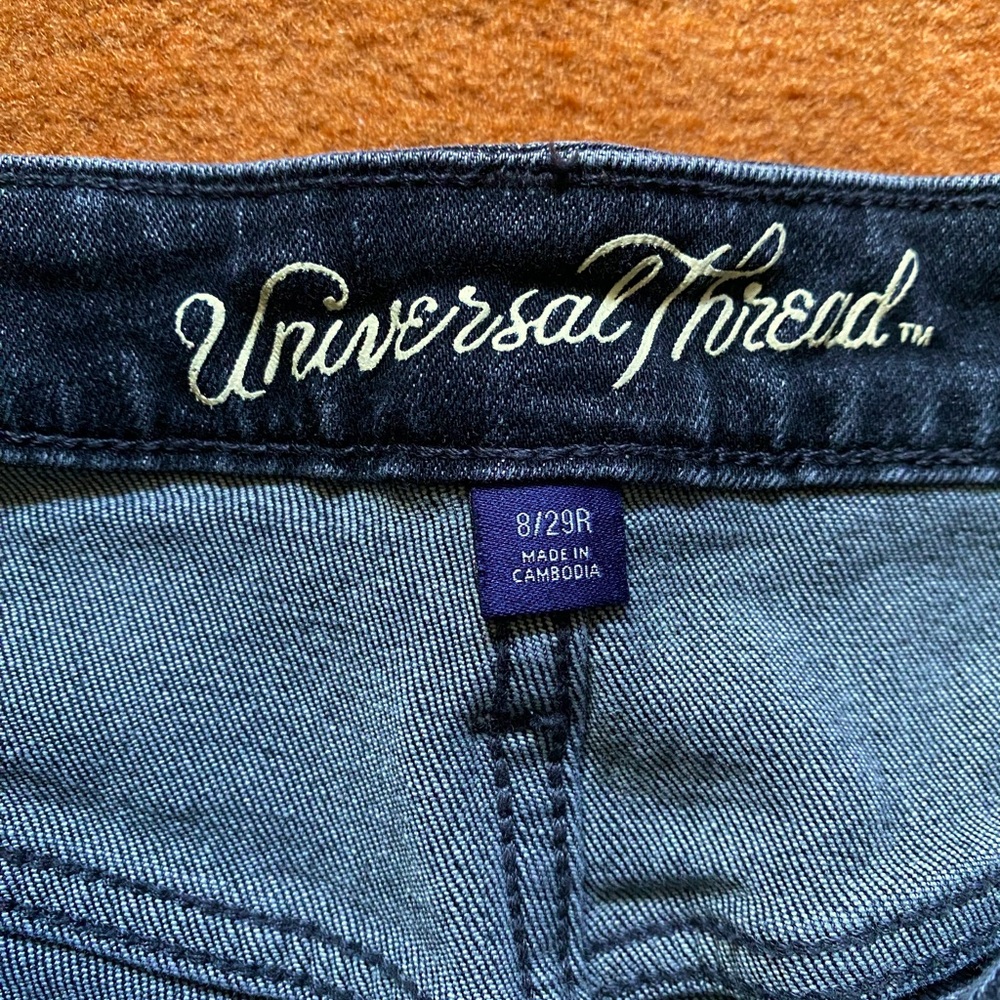 Distressed High Rise Denim Shorts - Picture 6 of 9